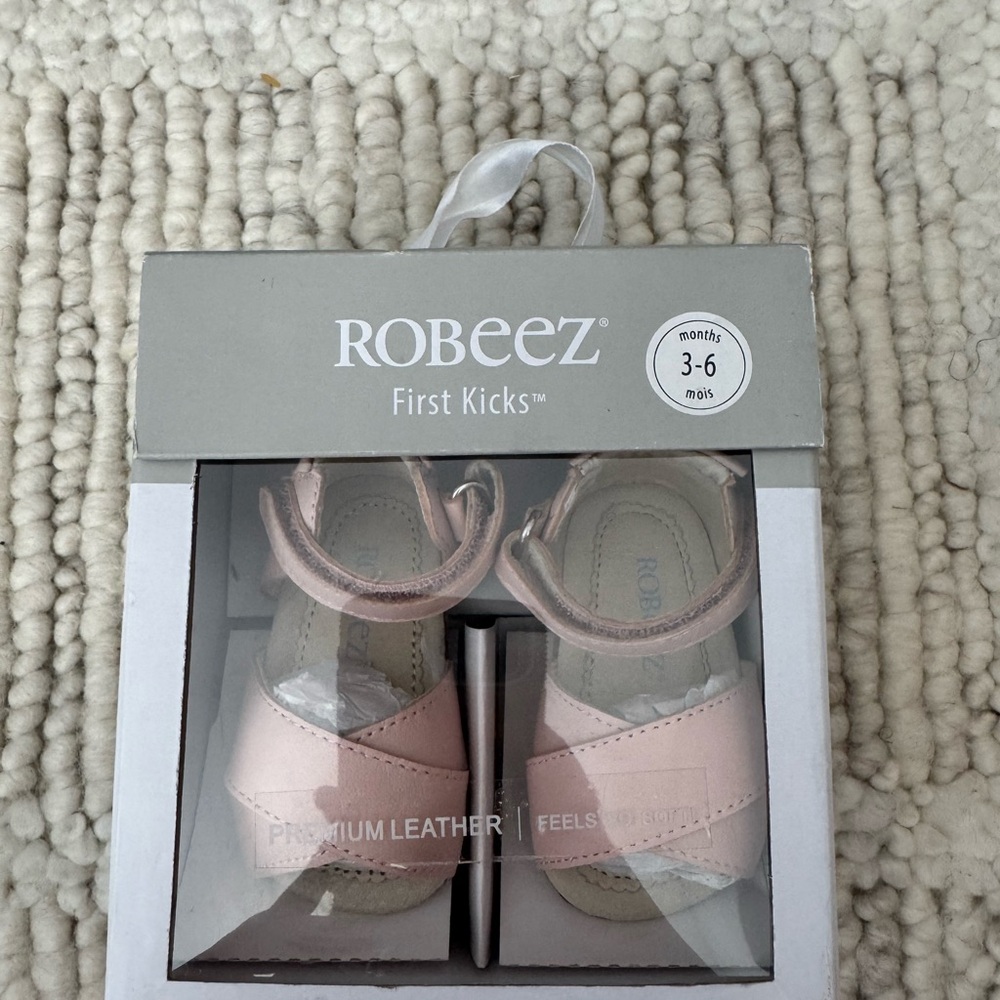 Robeez Pink Baby Walker Shoes with Strap